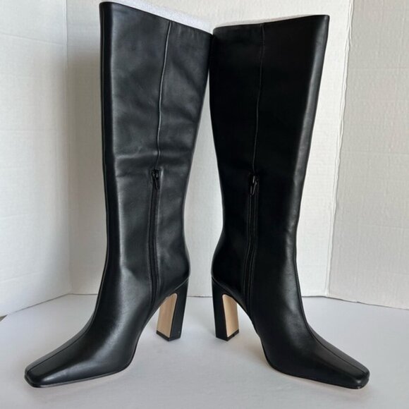 Steve Madden - Women's Lizette Black Leather Heeled Boot. Size: 8. NIB. (1796) - Picture 3 of 16